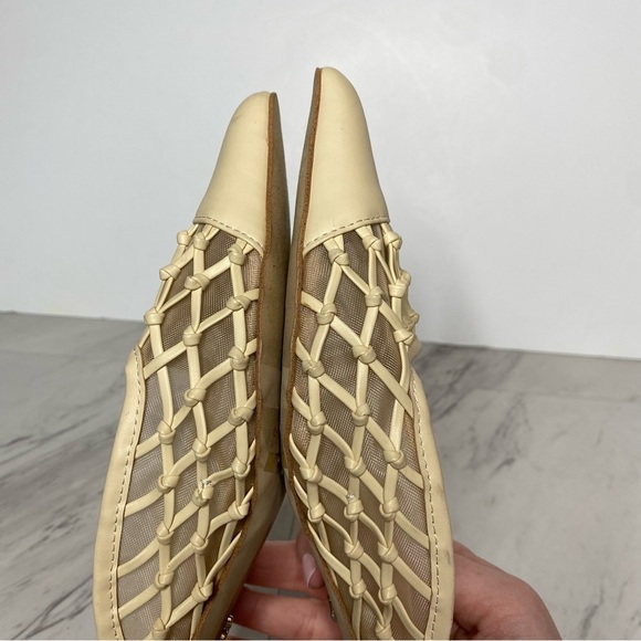 Sam Edelman Synder Eggshell Faux Leather Pointy Toe Mule 6 1/2 M - Picture 5 of 14